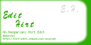 edit hirt business card